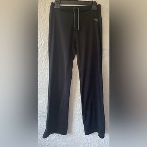 North Face Women’s Black Fleecy Style Straight Leg Pants, Drawstring Waist; S